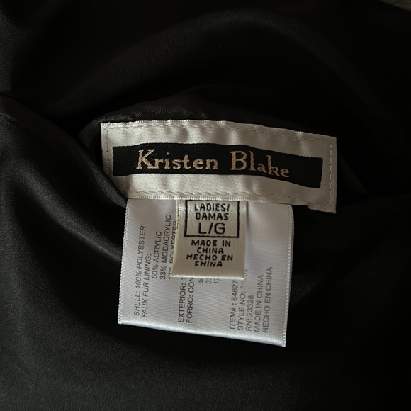 Women’s Kristen Blake faux chinchilla fur reversible vest; size large - Picture 4 of 9